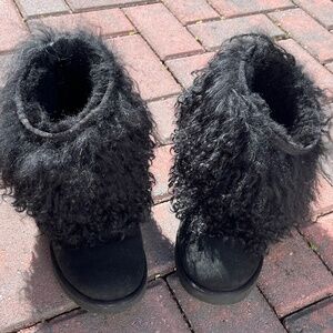 UGG Mongolian Fur Mid-Calf Boots Size 7